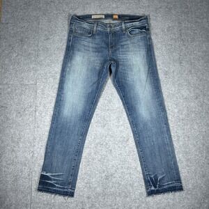 Pilcro and the Letterpress Hyphen Denim Jeans Womens 29(32x28) Medium Blue Wash